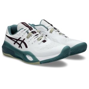 Кросівки тенісні чоловічі Asics GEL-RESOLUTION X clay White/Dark Aubergine 
